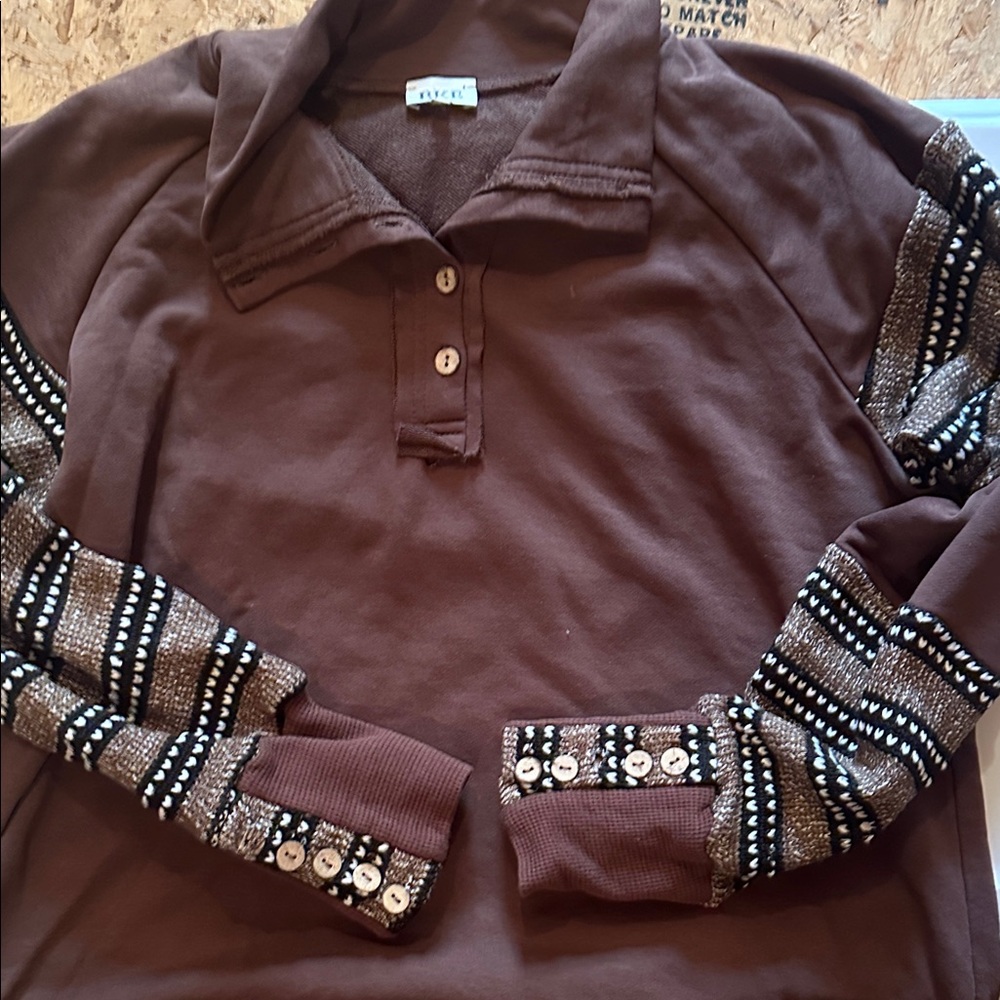 Buckle BKE Brown Textured Fabric